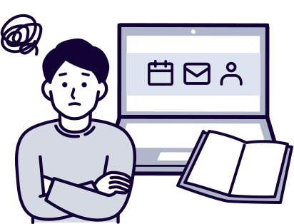 困っている人のイラスト